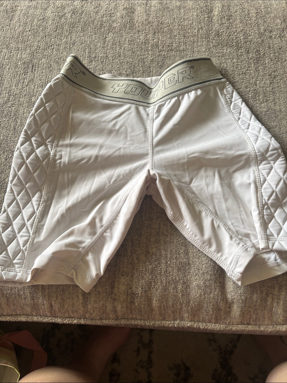 🥎Youth White softball Padded Compression sliding Shorts